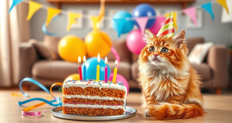 Śmieszne życzenia urodzinowe z kotem