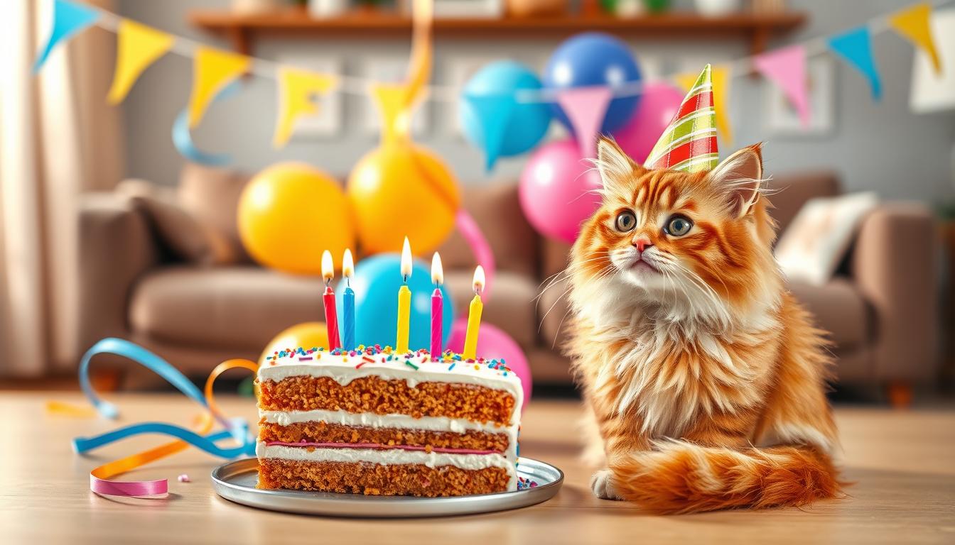 Śmieszne życzenia urodzinowe z kotem